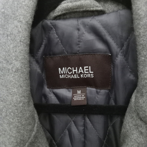 Michael Kors Gray Medium Wool Blend Coat - Picture 3 of 11